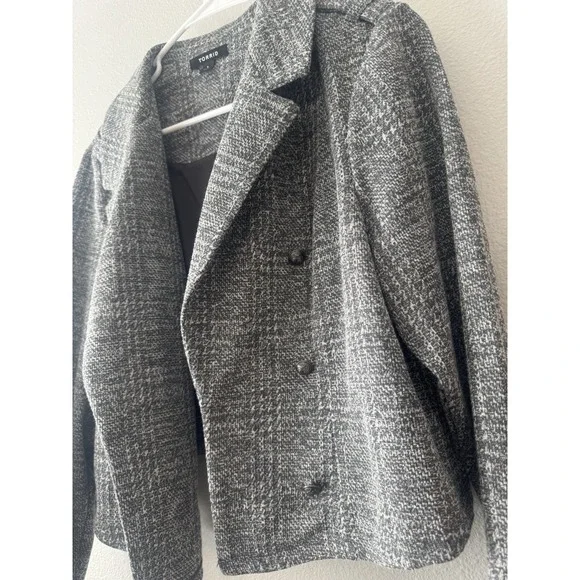 Torrid Blazer Plus Size 1X Open Front  Gray Long Sleeve New out the tags - Picture 3 of 14